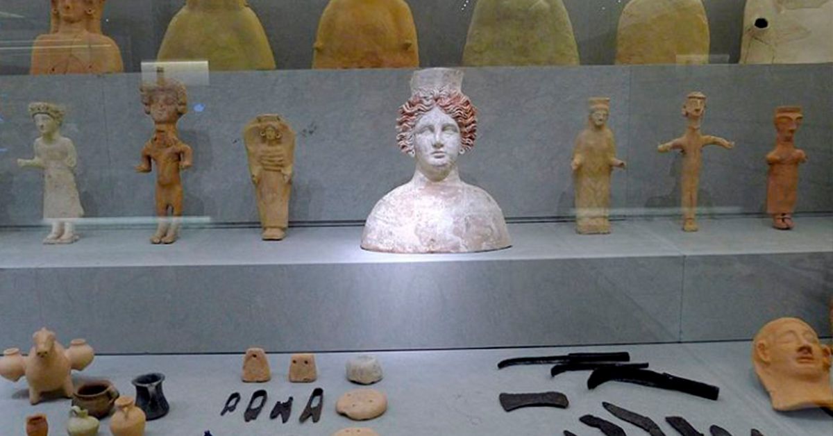 Skulptur der Göttin Tanit im Museum von Ibiza